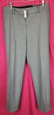 NWT TALBOTS Gray Flat Front Hampshire Ankle Dress Pants Women's Sz 10 W35" 29"