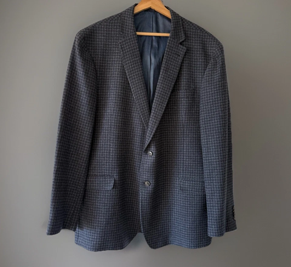 Jos. Abrigo deportivo A Bank para hombre 46L azul ajuste a medida 100 % lana blazer dinero antiguo Foto 2 de 4