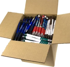 DG Collection (5Lb Box Approx. 200-250 Pens) Assorted Retractable Ballpoint Pens