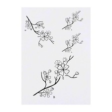 4 x 'Cherry Blossom' Temporary Tattoos / Transfers TO00035591 