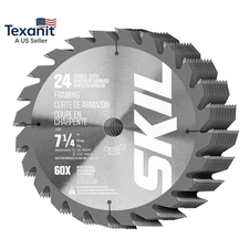 7-1/4 In. 24-Tooth Carbide Framing Circular Saw Blade, 10-Pack-75724-10