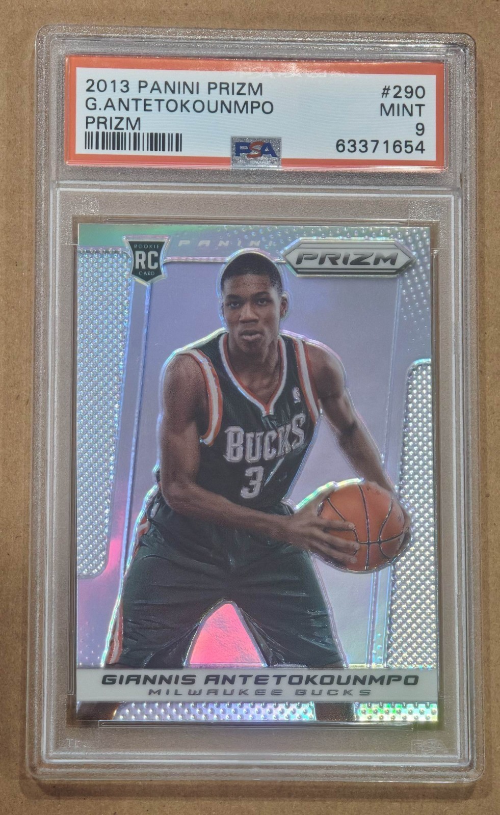 2013-14 Prizm #290 Silver RC Rookie Giannis Antetokounmpo Psa 9