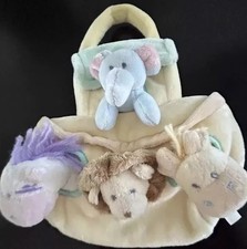 Russ Noah  s Ark Carryall Plush Playset Animals Toy Elephant Lion