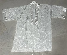 Victoria  s Secret Gold Label VTG 90s Satin Lace Ivory Robe One Size Y2K Retro