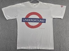 London Underground Shirt Mens Medium UK England Metro Logo Vintage