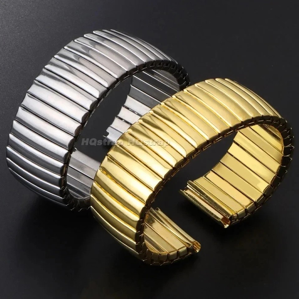 Stainless Steel Elasticated Watch Band Strap Metal Bracelet 12 14 16 18 ...