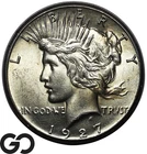 1927 Peace Dollar, Solid Gem BU++