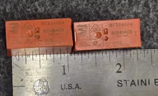 SCHRACK RT334024 Power Relay 2 Pieces 6 Pin 24VDC 16A 250V AC