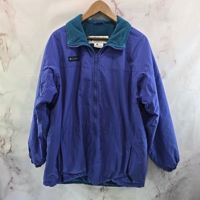 Columbia Jacket Womens XL Vtg 90s Purple Blue Windbreaker Ski