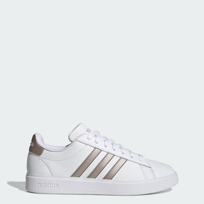 Adidas Women's Grand Court 'White Platinum Metallic' Shoes GW9215