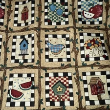 Springs Creative Chester Quilt Primative Look 44” X 36” Fabric