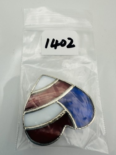 Pendentif broche coeur vitrail drapeau américain - Photo 5/5