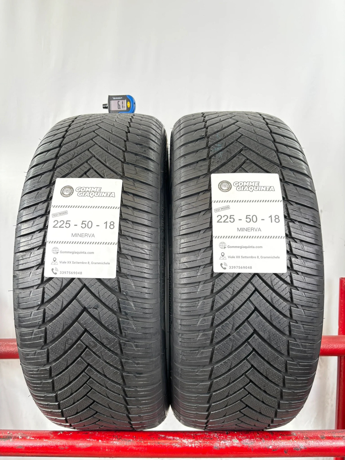 Pneumatici usati 225 50 r18 99w Gomme 4 Stagioni 2 PZ Minerva Batt 6,1mm Dot 23