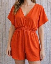 EMMA & MICHELE Orange Romper-S