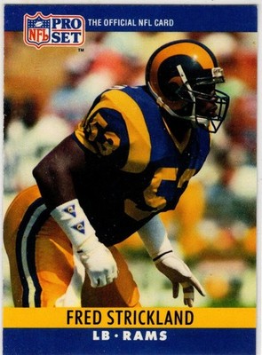 1990 Pro Set Football Fred Strickland No. 174 Los Angeles Rams
