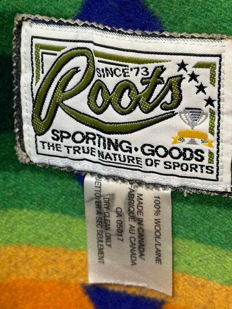 RUGGED Native Pattern Wool Coat Leather Collar Ge… - image 5