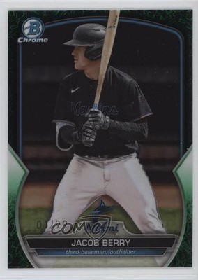 2023 Bowman Draft Chrome Green Grass Refractor 1/99 Jacob Berry #BDC-19 6ns