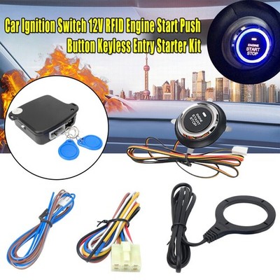 Excellent Car Keyless Entry Engine Start Alarm System Ignition Switch Switch 12V