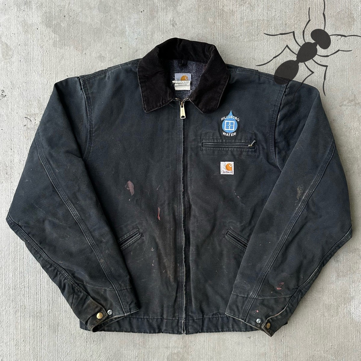 ジャケット・アウター 10s carhartt Detroit Jacket black J01BLK Carhartt Detroit Jacket J01-BLK M size vintage Japan | eBay