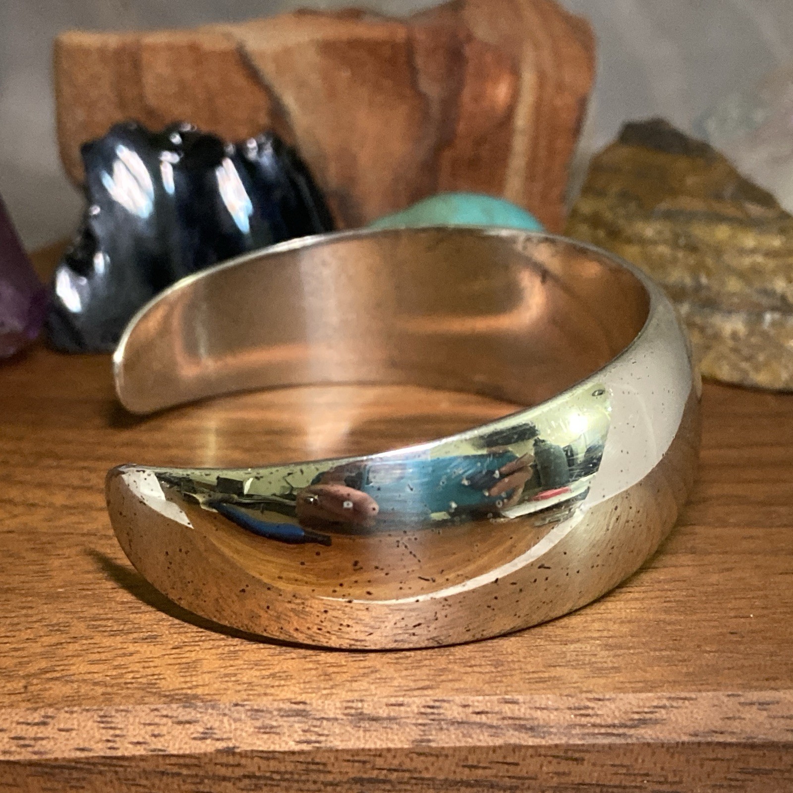 VTG Solid Sterling Silver 925 Classic Cuff Bracel… - image 6