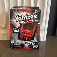 Yahtzee Handheld Electronic Game - Hasbro 2012 Red/Black A2125 Ripped Packaging