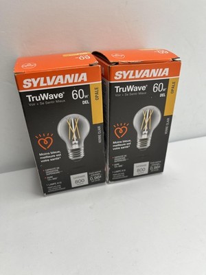 Sylvania 2pk TruWave 60W A19 LED Light Bulbs Soft White Clear Glass 800lm
