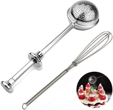 Powdered Sugar Shaker Duster with Lid Sugar Flour Sifter for Baking Spice Sifter