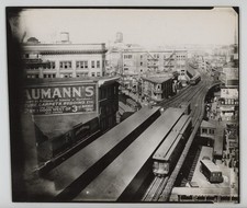 1910s NYC Third Avenue Elevated Railway Chop Suey & More Bird's-Eye View Photo