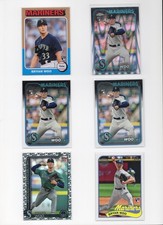 Bryan Woo (6) Card RC Lot - Topps & Bowman - Raywave Refractor- Mariners BW1