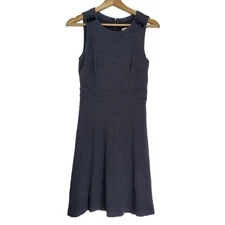 Loft Size 2P Petite Fit n Flare Decorative Button Shoulder Skater Dress