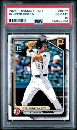 Konnor Griffin 2024 Bowman Draft #BD-22 PSA 10 Gem Mint