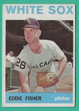 VINTAGE 1964 TOPPS BASEBALL CARD # 66 EDDIE FISHER CHICAGO WHITE SOX