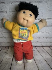 1988 Cabbage Patch Kid Boy Doll Asian CPK Shirt Weebok Shoes Coleco *RARE*