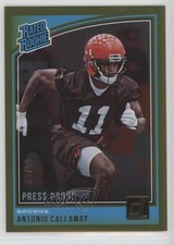 2018 Panini Donruss Rated Rookie Press Proof Gold 5/50 Antonio Callaway #341 1u0