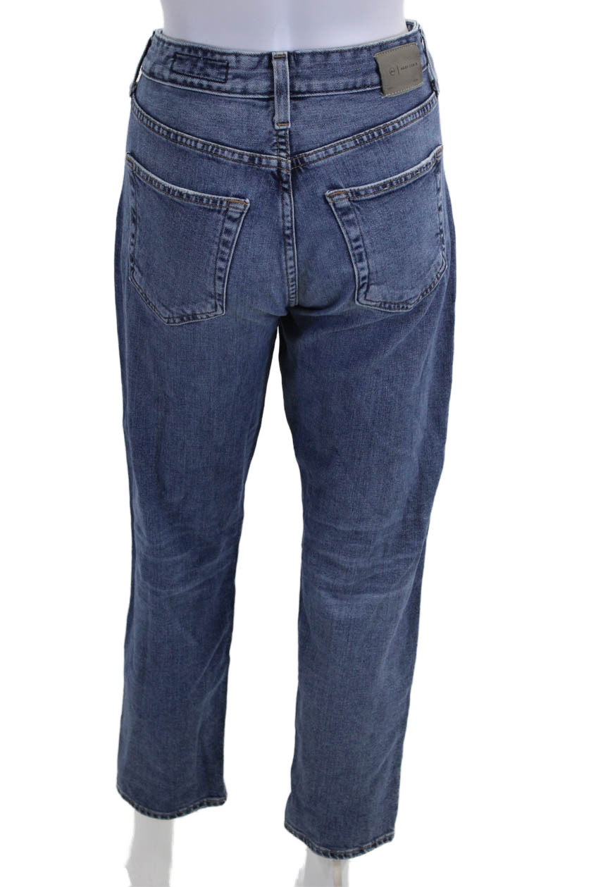 AG Adriano Goldschmied Women Boyfriend Cropped Jeans Blue High Rise Size 27 thumbnail 3