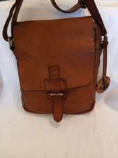 Harbour 2nd, North South Brown Leather Messanger style Purse / Bag NICE