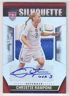 Christie Rampone 2015 Panini USA Soccer Silhouette Signatures Prime AUTO /25