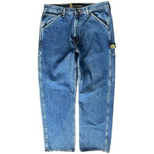 Vintage 90s Nautica Baggy Carpenter Jeans Blue Denim Men  s 34x34 Skater Hip Hop