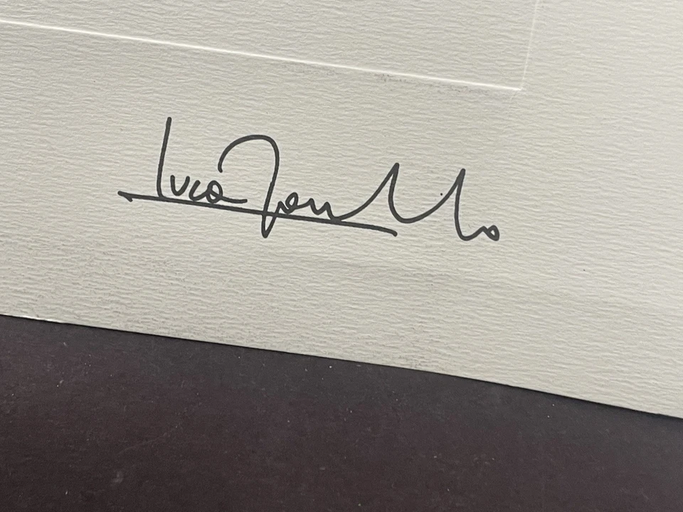 RARE Ferrari California Print Car LITHOGRAPH Luca di Montezemolo Signature - Image 4 of 4