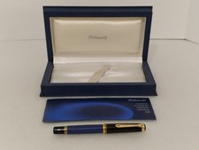 Pelikan Souveran R400 Roller Ball Pen Blue Black Stripe NIB Read Description