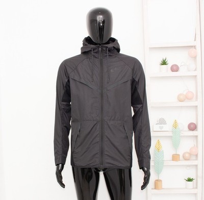 Nike Tech Hypermesh Windrunner Jacke Schwarz Reißverschluss Laufen Gym Mesh...