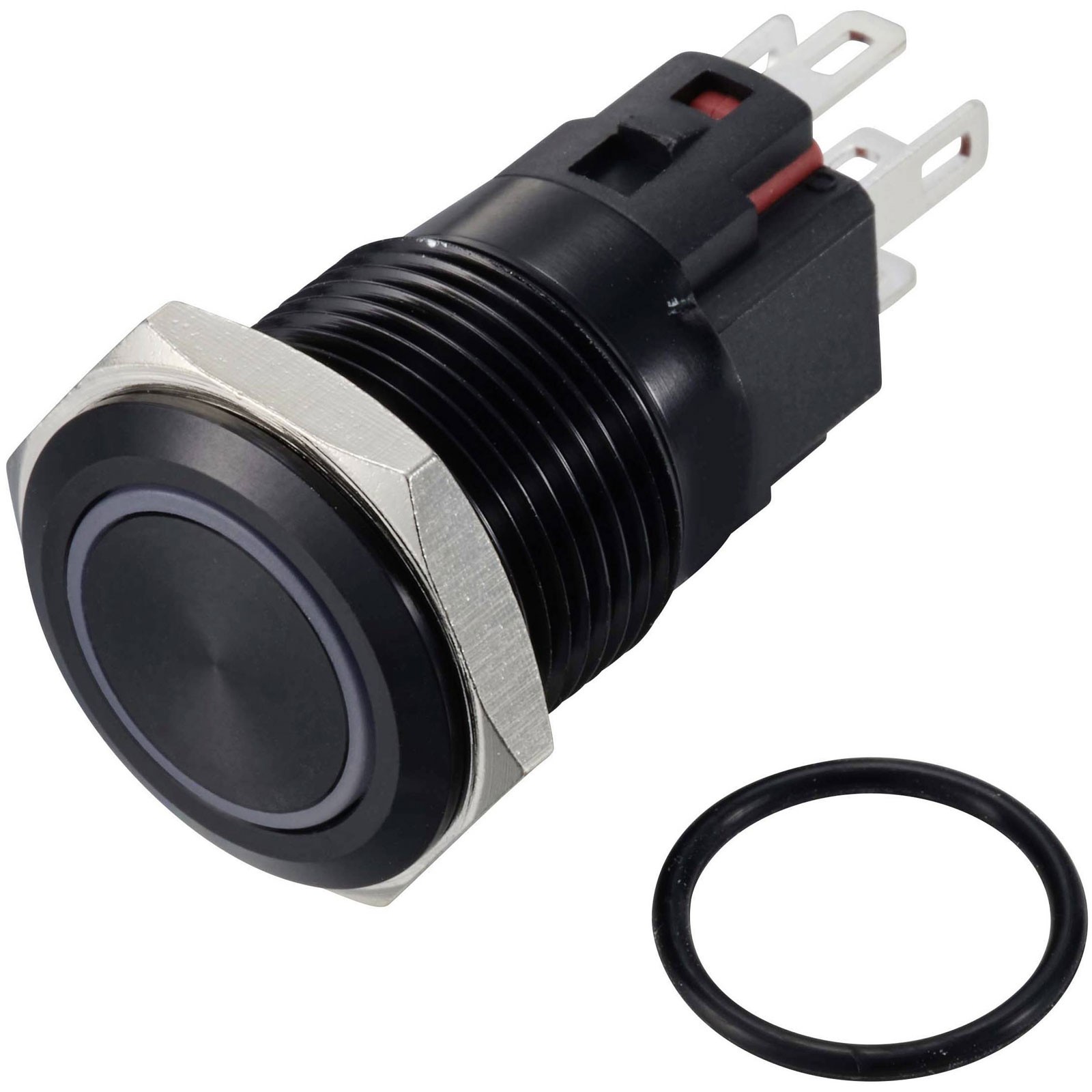 TruComponents Pushbutton ,Panel Mount,Off/On,SPDT,Solder,IP65