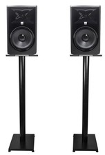 Pair JBL 308P MkII 8" Powered Studio Monitor Monitoring Speakers 37" Stands