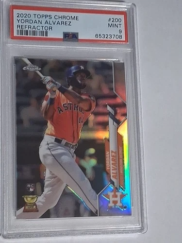 2020 Topps Chrome #200 Yordan Alvarez RC Refractor Astros PSA 9 MINT 478