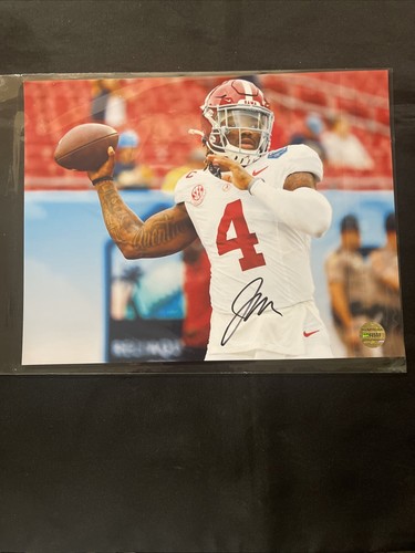 Jalen Milroe Signed Alabama Football Quarterback #4 SEC Champion SSC With COA 🏈 - Picture 1 of 11