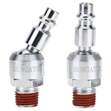 2pack 1/4 Inch Swivel Air Tool Fittings 360 Rotatable 1/4'' Industrial Plugs 1/4