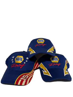 #ad LOT OF 3 Vintage NAPA RACING #15 amp; #55 Adjustable NASCAR Hats $15.60