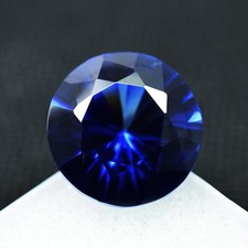 10 Ct Natural Flawless Ceylon Blue Loose Sapphire Round Cut Certified Gemstone
