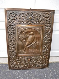 Antique Cast Iron Fireplace Surround Summer Cover Ornate Free