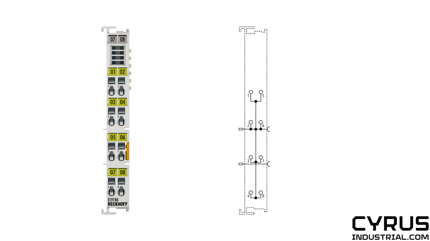 Beckhoff EL9186 Potential distribution terminal, 8 x 24 V DC